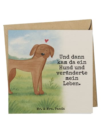 Mr. & Mrs. Panda Klappkarte Hund Dogge Design mit Spruch in Weiß