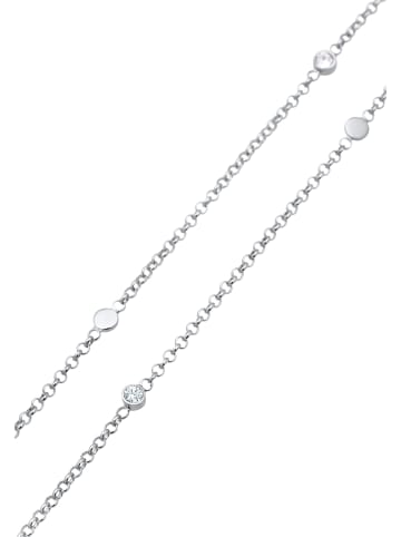 Elli Halskette 925 Sterling Silber Kreis, Plättchen in Silber