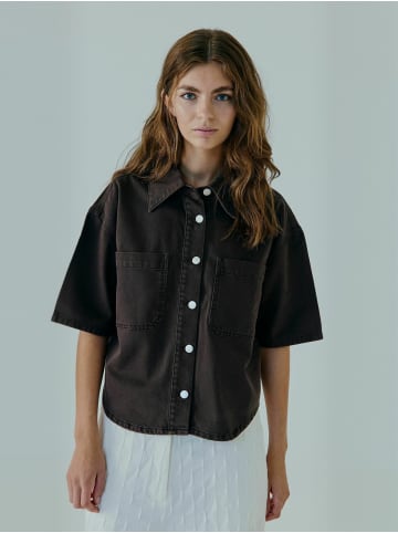 Norr Hemd Kenzie in Brown washed