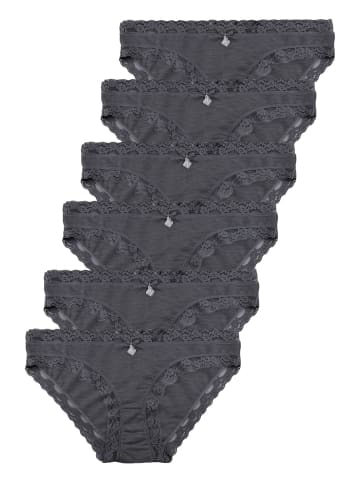 Like It 6er Pack Minislip in dark grey