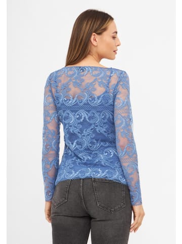 TOOCHE Bluse & Hemd "Lace Elegance" in blau