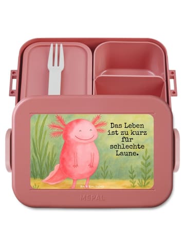 Mr. & Mrs. Panda MEPAL Bentobox Axolotl Glücklich Design mit Spruch in Rot Pastell