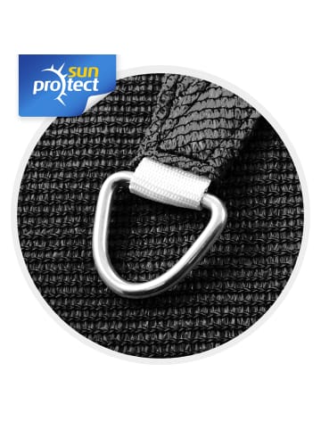 Gartenia sunprotect Professional Sonnensegel, 5 x 5 x 7 m, 90° Grad Dreieck, schwarz in Schwarz
