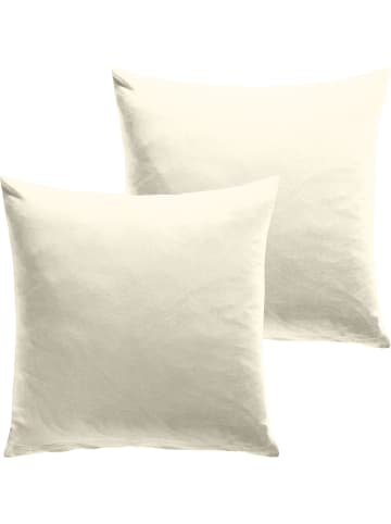 REDBEST Single-Jersey Kuschelkissenbezug 2er-Pack San Francisco in wollweiß