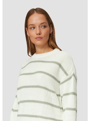 QS Strickpullover langarm in Creme-grün