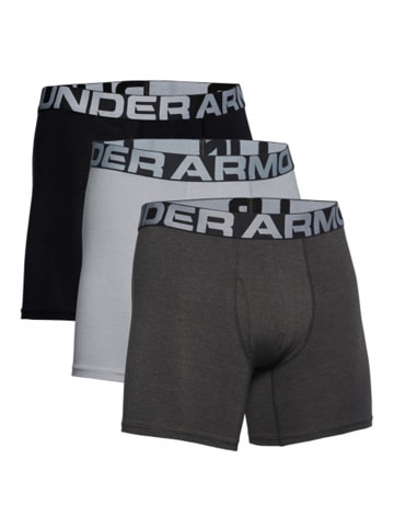 Under Armour Boxershorts Boxerjock 6 Zoll 3P in Greymix 3399