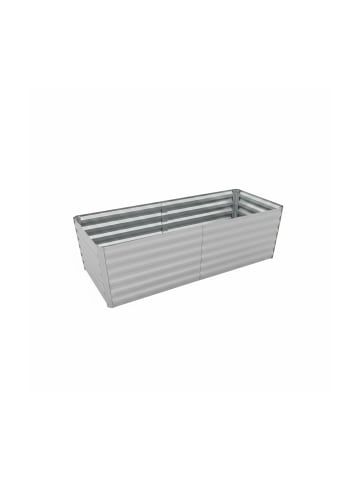 relaxdays Hochbeet in Hellgrau - (B)200 x (H)60 x (T)100 cm