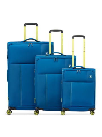 Roncato Move 4 Rollen Kofferset 3-teilig mit Dehnfalte blu laguna