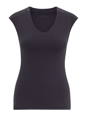 Venice Beach V-Neck Shirt VB Nimah in black charcoal