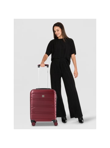 benzi 5523 4 Rollen Kabinentrolley 53 cm in granatrot
