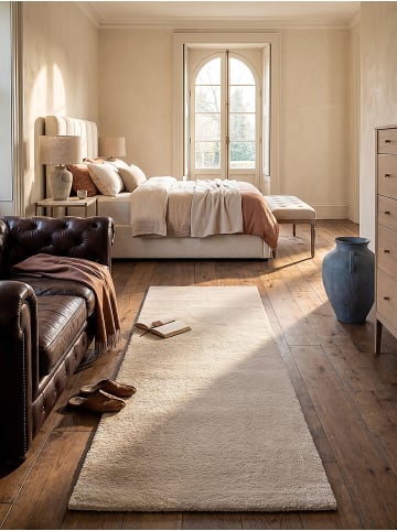 KADIMA DESIGN Teppichläufer Uni Antirutsch weich wohnlich Wohnzimmer Schlafzimmer in Beige