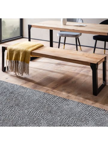 FineBuy Sitzbänk in Braun / Akazie / 140x40x45