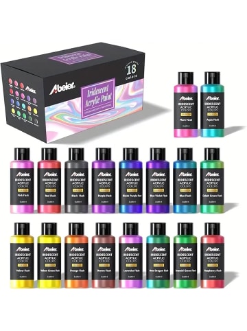 ARTNANAS Acrylfarben mit Farbwechseleffekt – Set mit 18 magischen Farben je 60ml