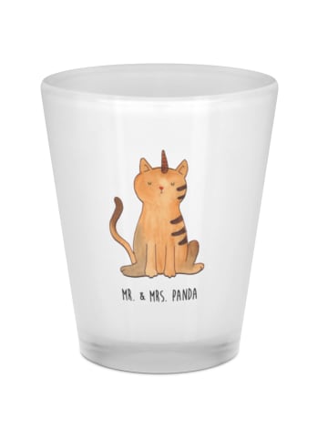 Mr. & Mrs. Panda Schnapsglas Einhorn Katze ohne Spruch in Transparent
