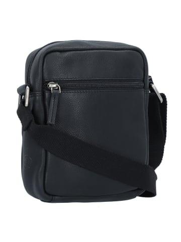 Greenburry Vintage Umhängetasche Leder 18 cm in black