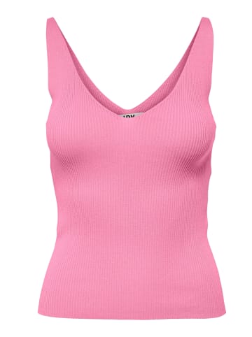 JACQUELINE de YONG Tank Top Oberteil JDYNANNA Shirt Pullover V-neck Ausschnitt in Pink