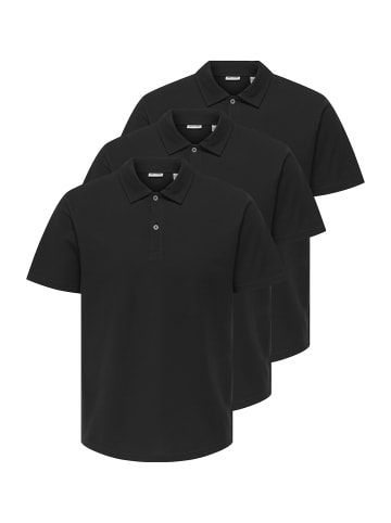 Only&Sons Poloshirt 'GORDON' in schwarz