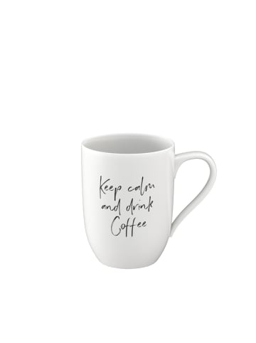 Villeroy & Boch Becher 'Keep calm and drink Coffee' Statement in Weiß 290 ml