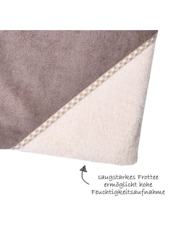 Wörner Kapuzenbadetuch 80 x 80 cm - Uni Natur H in beige,braun