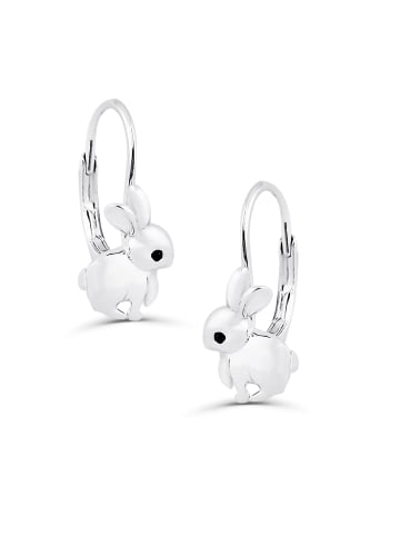 schmuck23 Silber-Ohrringe Hase 0,7 cm x 0,8 cm