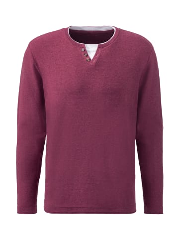 H.I.S Strickpullover in rot meliert