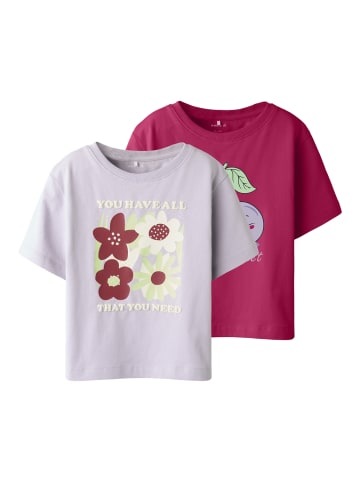 name it Pack Kurzarm T-Shirts Nmfhenisa 2er in love potion
