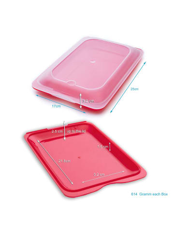 Intirilife Aufschnittboxen 4er Set Vorratsbehälter Vorratsdose in Mehrfarbig