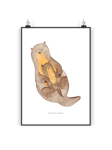 Mr. & Mrs. Panda wanddeko Otter Kind ohne Spruch in Weiß