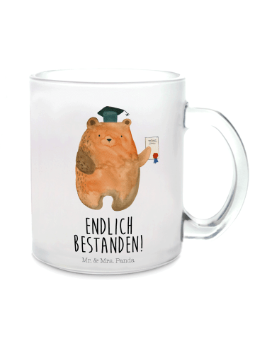 Mr. & Mrs. Panda Glas Bär Prüfung mit Spruch in Transparent