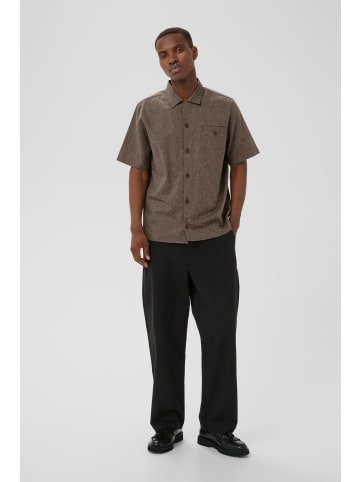 Matinique Kurzarmhemd MAflint Gerade Passform in Chocolate Brown
