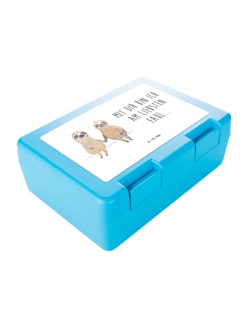 Mr. & Mrs. Panda Bento Box Faultier Pärchen mit Spruch in Weiß