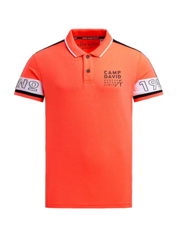 CAMP DAVID  Poloshirt 'Keep Focused' in orange