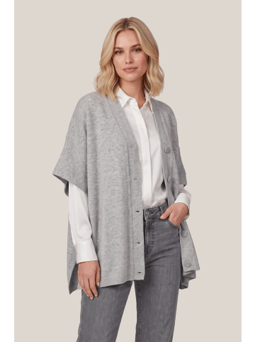 Mart Visser Ayla Lurex Poncho Grau/Silber