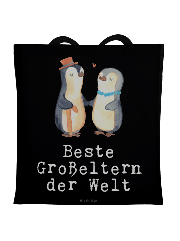 Mr. & Mrs. Panda Tragetasche Pinguin Beste Großeltern der Welt m... in Schwarz