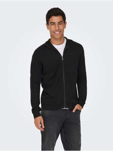 ONLY & SONS Strickjacke in Black