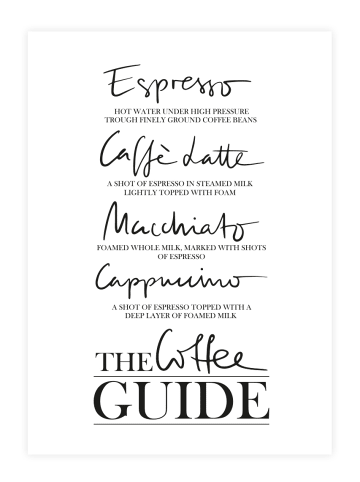 Tales by Jen Poster / Kunstdruck "The Coffee Guide" I Ohne Rahmen