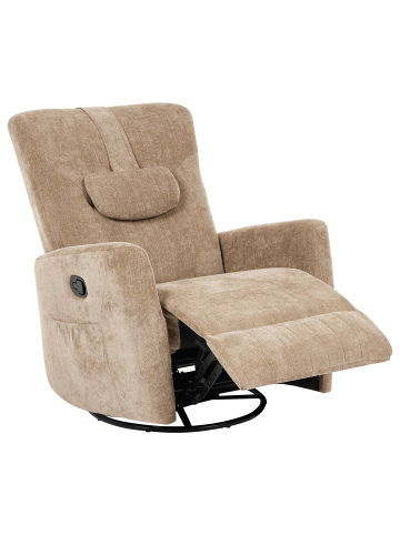 Beliani Fernsehsessel REA in Braun/Schwarz - (W) 85 x (H) 102 x (L) 107 cm