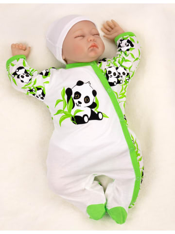 Baby Sweets Schlafanzug Happy Panda in grün weiß