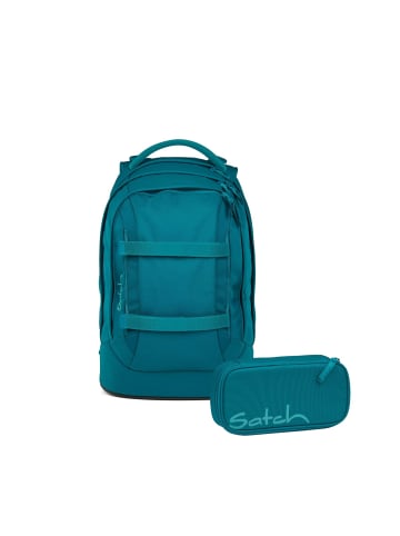 Satch Schulrucksack-Set PACK Deep Petrol 2-teilig in Blau
