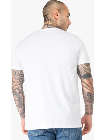 Lonsdale T-Shirt "Lion Two Tone Herren T-Shirt normale Passform" in Weiß