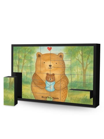 Mr. & Mrs. Panda Adventskalender Bär Baby Design ohne Spruch in Weiß