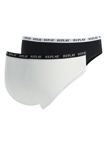 Replay Slip 2er Pack in Schwarz/Weiß