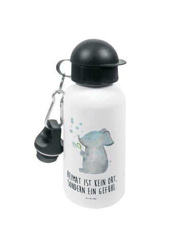 Mr. & Mrs. Panda Kindertrinkflasche Elefant Seifenblasen mit Spruch in Weiß