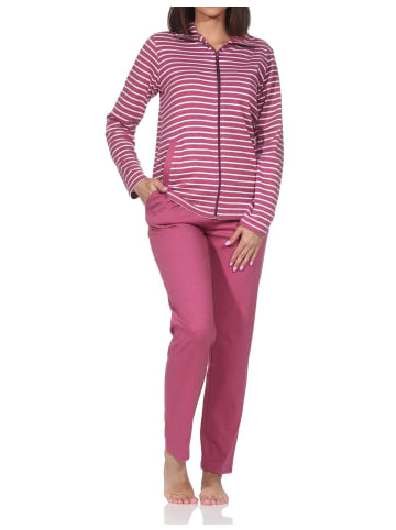 NORMANN Interlock Hausanzug langarm in beere1