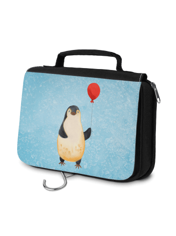 Mr. & Mrs. Panda Kosmetiktasche Pinguin Luftballon ohne Spruch in Eisblau