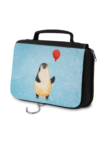 Mr. & Mrs. Panda Kulturbeutel Pinguin Luftballon ohne Spruch in Eisblau