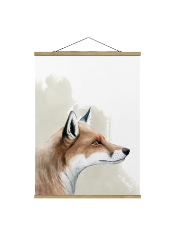 WALLART Stoffbild mit Posterleisten - Waldfreunde - Fuchs in Orange