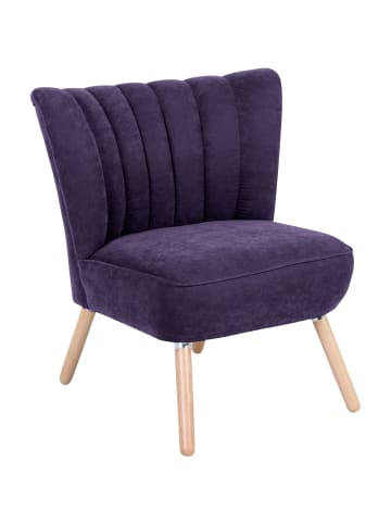 58 aufm Kessel SESSEL Kadisha Bezug Velourstoff Buche natur / violett