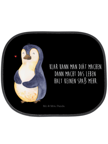 Mr. & Mrs. Panda Auto-Hitzeschutz Pinguin Diät mit Spruch in Schwarz