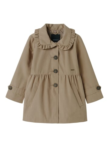 name it Übergangs-Kurzmantel NMFMADELIN TRENCH COAT in savannah tan